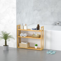 Scaffale In Legno 5 Ripiani CASARIA Öland – 135,5x58x27 Cm, Portata 10 Kg Per Ripiano, Versatile Per Bagno, Cantina E Soggiorno