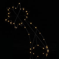 Casaria Luci a LED Decorative Vari Motivi Addobo Natalizio per Finestre Interni & Esterni IP44 con Timer a Batteria Cervo Stellina Deco Stella Avvento Illuminazione Giardino LED stella cadente