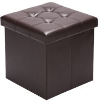 Pouff Puff Pouf Contenitore Imbottito Portaoggetti Seduta Beige 30X30X30Cm  79428 - TrAdE Shop Traesio - Idee regalo