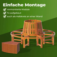 Panchina Da Albero Rotonda Deuba Ø160cm - Metallo Verniciato, Per Giardino, Esterno, Parco - Foto 7