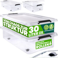 Contenitore Portaoggetti Pieghevole 271Qt Con Ruote E Ante Scorrevoli - 3 Cassetti Impilabili In Plastica Per Armadio E Casa - 55x33x140 Cm