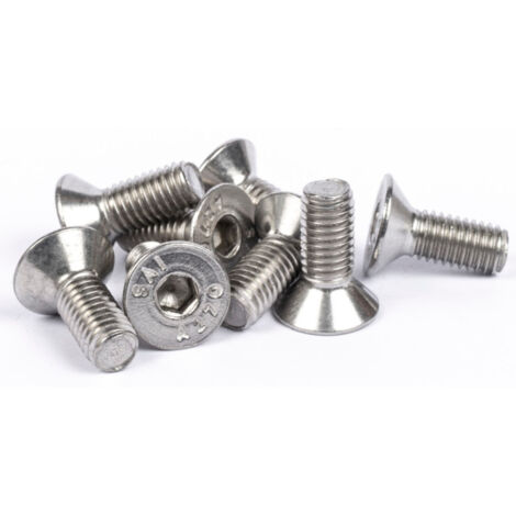 Vis métaux TFHC inox A2 fraisée - 100 pcs - 6 mm - 80 mm