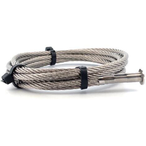 Câble 4mm inox A4  7x7 serti bombé 1 coté-4-1M50-