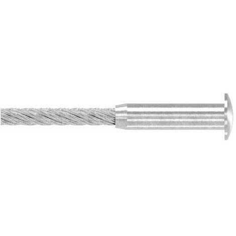 Câble 4mm inox A4  7x7 serti bombé 1 coté-4-1M50-