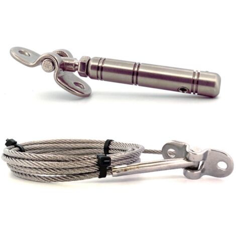 Kit 7m câble inox A4 4mm serti articulé + tendeur articulé inox