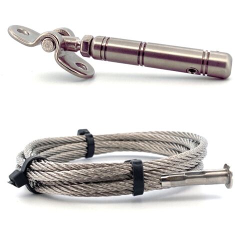 Kit 7m câble inox A4 4mm serti + tendeur articulé inox