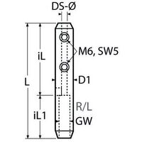 Tendeur inclinable inox - droit câble de 3 à 4 mm
