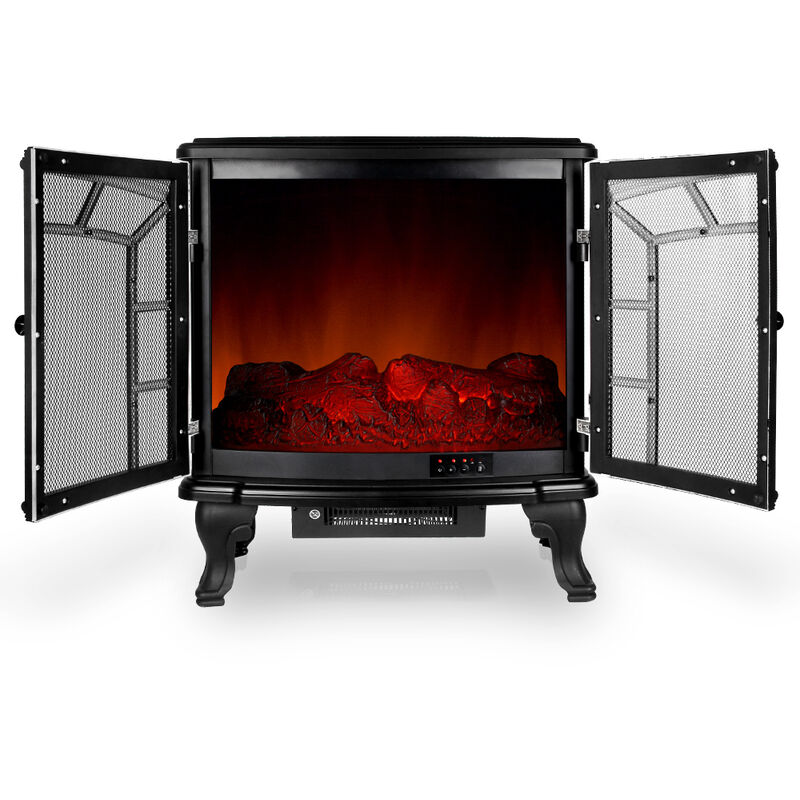 RELAX4LIFE Cheminée Électrique Effet Flamme 1800W avec Chauffage, Fausse  Cheminée sur Pieds Silencieuse, Température 20-35°C, Protection Surchauffe,  Cheminée Décorative pour Intérieur, 37,5x22x46cm : : Bricolage