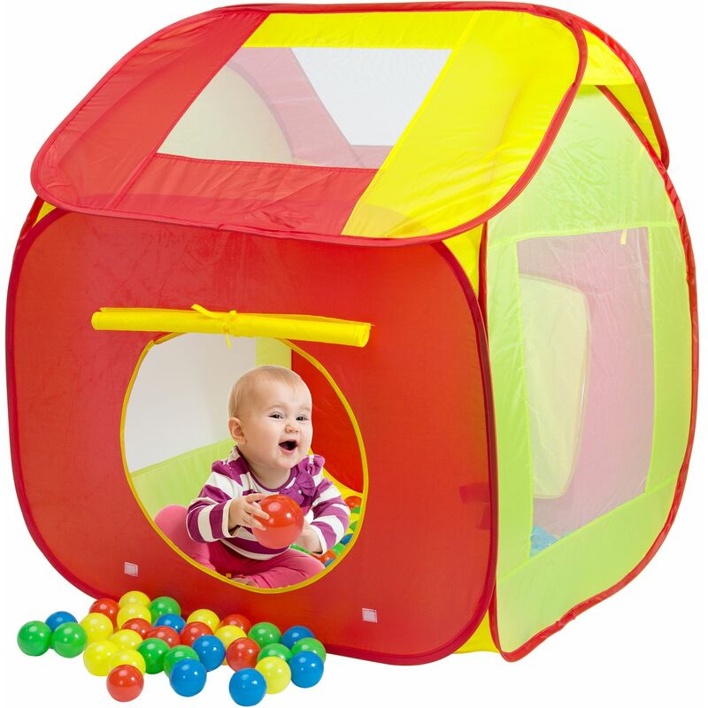 KIDIZ® Tente de jeu Maison de jeu Tente bébé / 200 balles / Piscine à balles  / Tente