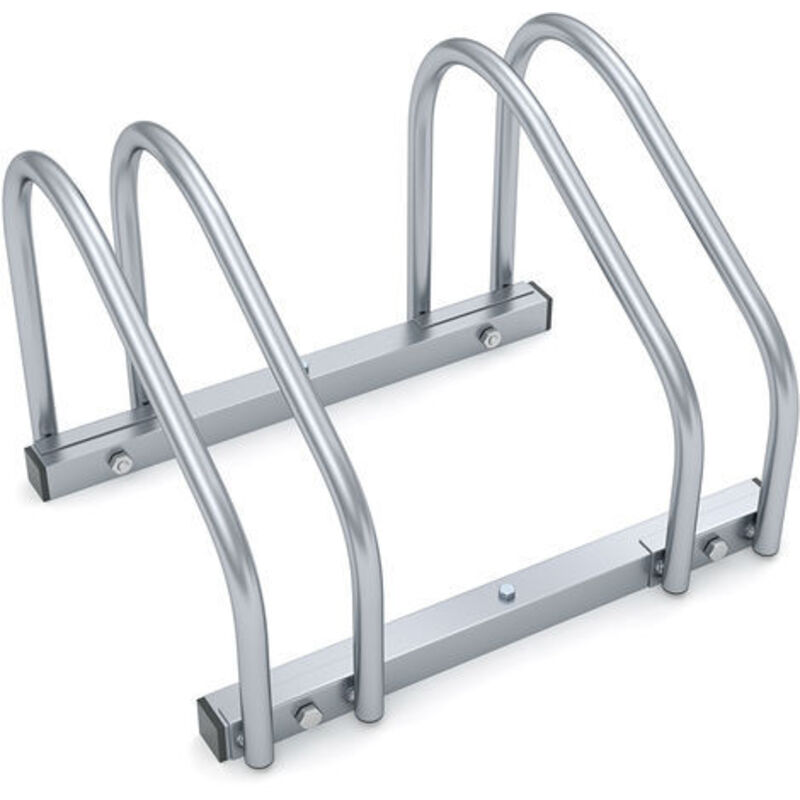 Porte-vélos 2 Places Au Sol - Ajustable Horizontal/angle - Pour Pneus Jusqu'à 6,1 Cm