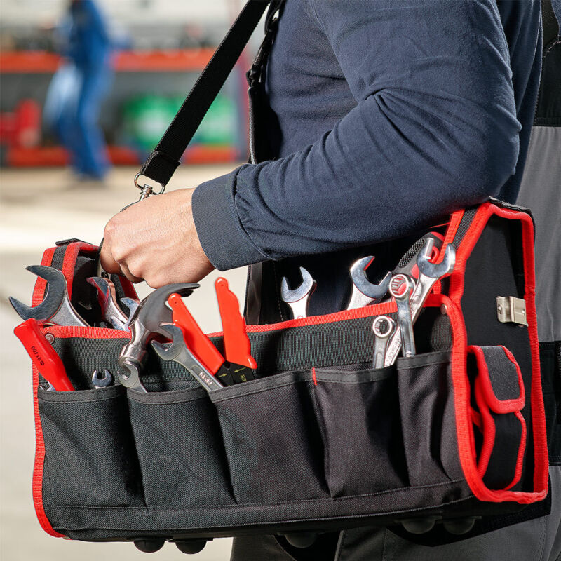 Sac à Outils Polyvalent 17 Pouces – 1680D Noir – Avec Bandoulière