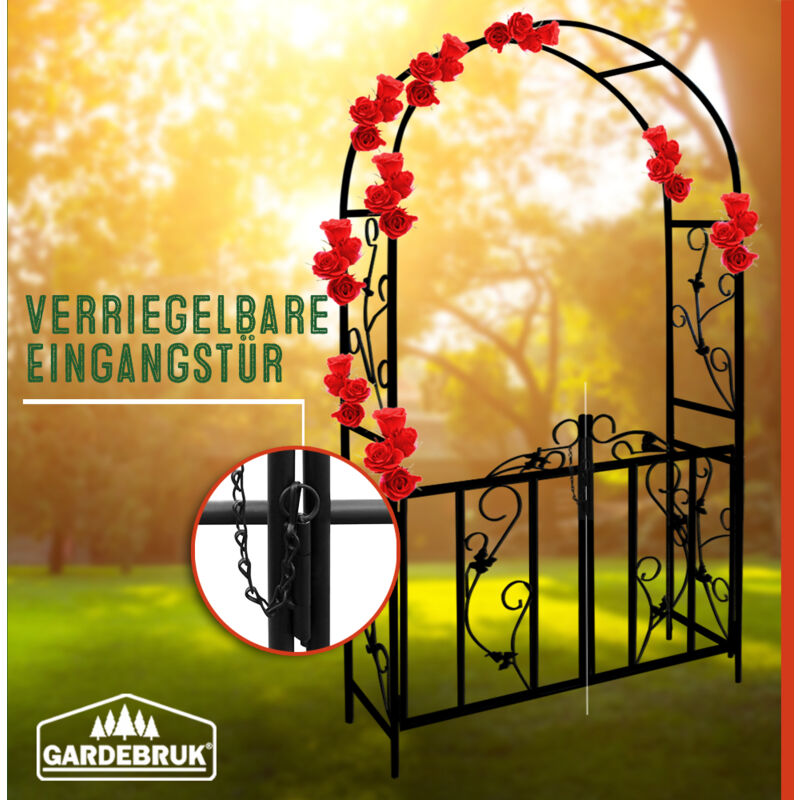 Deuba 2X Tuteur Jardin 200cm - Colonne Rosiers Support Plantes Grimpantes Obélisque 40cm