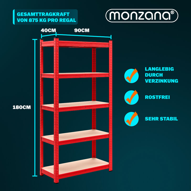 Acheter en ligne SONGMICS Étagères (90 cm x 40 cm x 180 cm, MDF) à bons  prix et en toute sécurité 