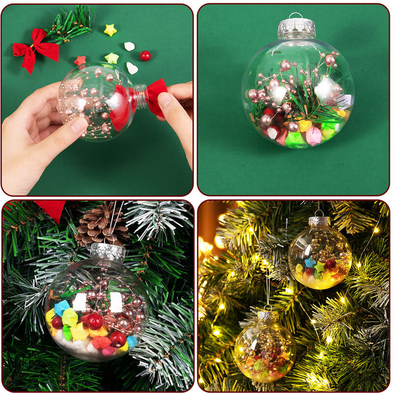 10PCS DISQUE LOISIRS Créatifs Vide Acrylique Boule ，Transparent Noël Tree  Décor EUR 7,64 - PicClick FR