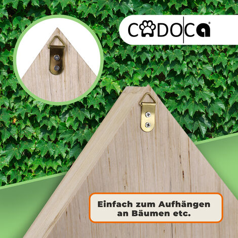 2x Hôtel à insectes XXL en bois naturel Maisonnette abri refuge abeille papillon cabane Hivernage Pollinisation Biodiversité