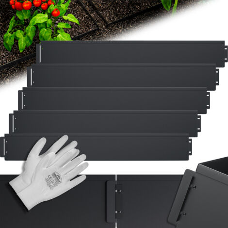 Lospitch Bordure de jardin Bordure de pelouse Bordure de gazon Galvanisé Métal Bordure de chemin Lospitch Bordure de jardin Bordure de pelouse Bordure de gazon Galvanisé Métal Bordure de chemin