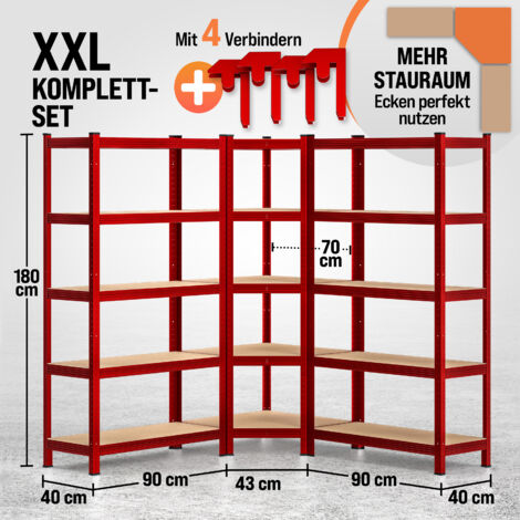 Lot De 2 étagères Métalliques Monzana - 875 Kg De Capacité - Réglables, Bleues, Idéales Garage Ou Atelier