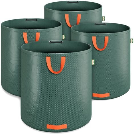 4x Sacs de jardin 500L 50 kg sac de déchets ordures végétaux tissu renforcé  pliable hydrofuges