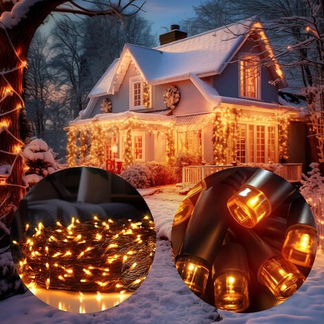 Monzana Guirlande lumineuse LED au choix illumination de Noël décoration extérieur intérieur éclairage de Fêtes  100 LEDs warmweiß (de)