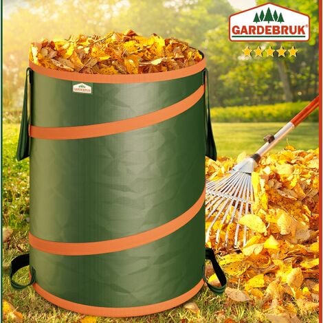GARDEBRUK - 3x Sac de déchets de jardin 85L max. 30kg par sac tissu renforcé hydrofuge ordures bac
