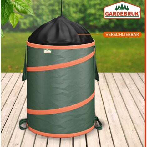 GARDEBRUK - 3x Sac de déchets de jardin 85L max. 30kg par sac tissu renforcé hydrofuge ordures bac