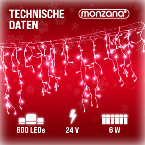 Guirlande lumineuse 200/400/600 LED avec télécommande fonction timer options  600 LED blanc froid avectélécommande