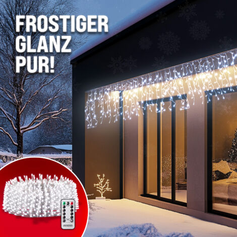 Guirlande lumineuse 200/400/600 LED avec télécommande fonction timer options  600 LED blanc froid avectélécommande
