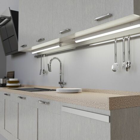 1x ou 2x Réglette LED sous meuble cuisine atelier plan de travail 28 cm ou  54 cm Set de 1 - 28 cm
