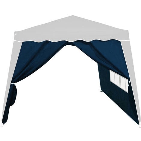Deuba 2x Parois latérales pour tonnelle pavillon avec fenêtre Matériau hydrofuge - Couleur au choix  Bleu