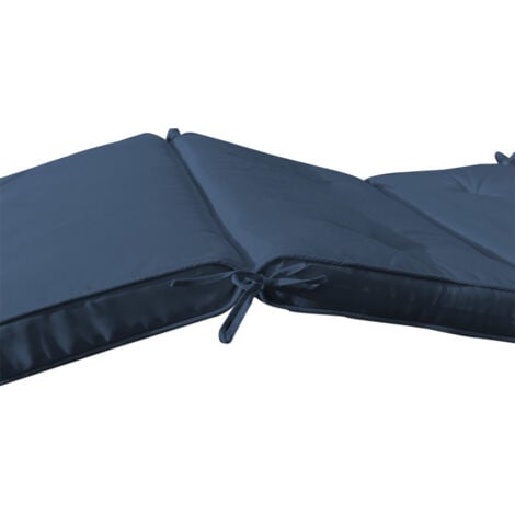 Coussin pour chaise longue pour siège inclinable coussin pour bain de soleil relaxation intérieur extérieur hydrofuge  Bleu