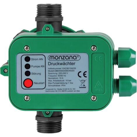 Contrôleur de pression pour pompe - Pressostat 10 bar avec câble Monzana-Sans câble