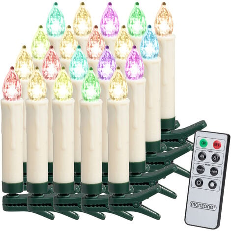 Guirlande de 20 bougies à LED pas chère pour sapin de Noël