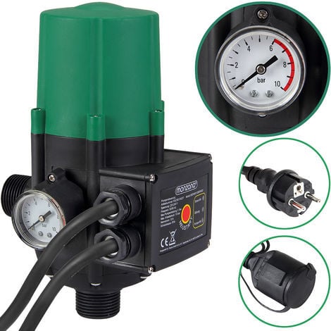 Contrôleur de pression avec/sans fil MONZANA - 10 bar Pressostat Jardin Arroser  Câble inclus