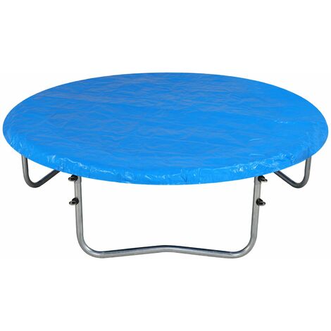 Bâche de protection pour trampoline Ø 183 - 426 cm bleu Housse en PE résistante aux UV pluie neige soleil  244cm - bleu