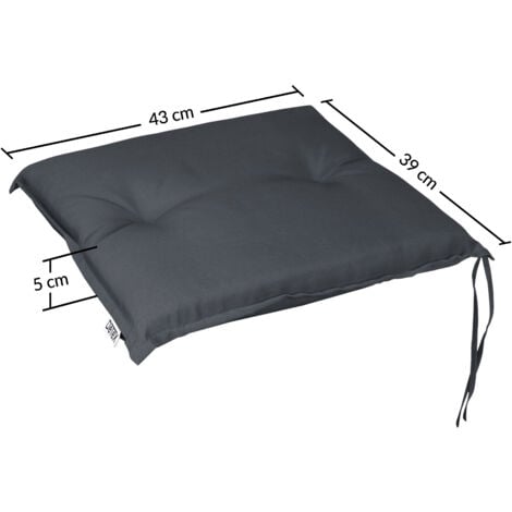 Ensemble de 6 Coussins Boston de Chaise de Jardin Coussin de siège de Jardin en Polyeste interieur exterieur balcon jardin  Gris