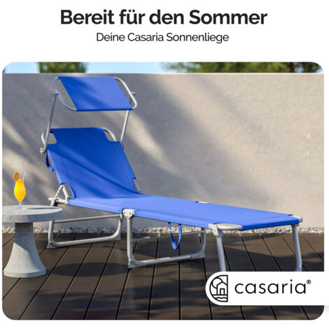 Chaise Longue Pliable Outtec - Léger 1,75kg - Jardin, Plage, Camping - Support 100kg - 8