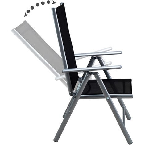 Salon de jardin en aluminium Anthracite ou argent Ensemble table et 8 chaises intérieur extérieur  Argent