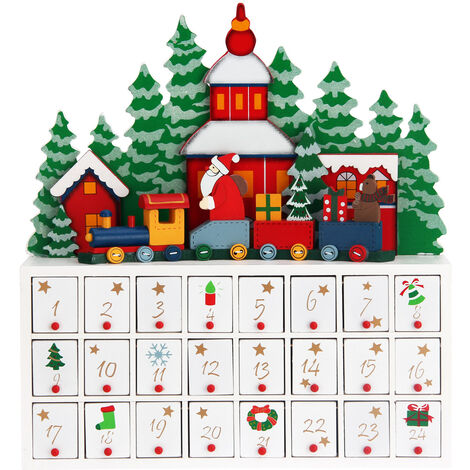 Calendrier de l'Avent en bois à remplir Décoration Noel Calendrier de noël Calendrier de noël en bois Noël réutilisable   Calendrier de l'avent Paysage