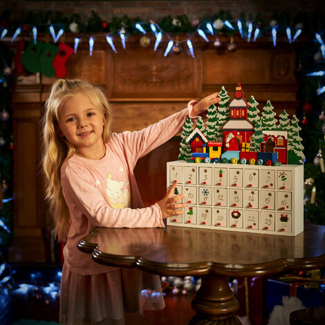 Cadre lumineux avec scène et LED - 4 x 10 x 15 cm - Modèle au Choix - Jour  de Fête - Polaire - Tables de Noël et Réveillon