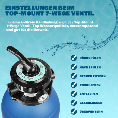 Pompe filtre à sable max. 13.200 L/h avec pré-filtre XXL piscine nettoyage eau