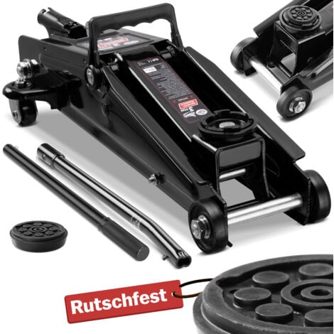Cric hydraulique 3 tonnes Compact et robuste Levée de 135 à 400 mm Patin en caoutchouc