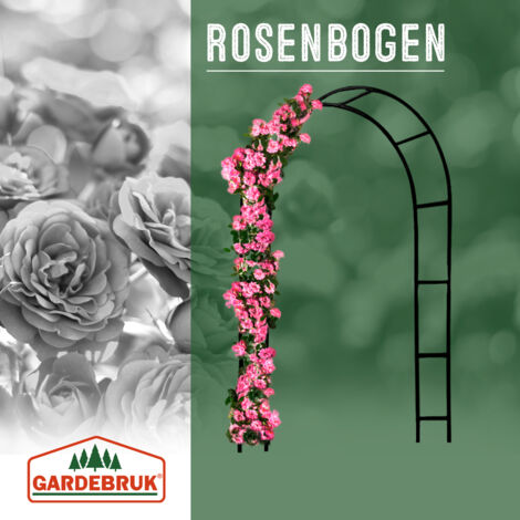 Tuteurs Jardin Gardebruk 200 Cm - Support Plantes Grimpantes - Obélisque Métal Noir