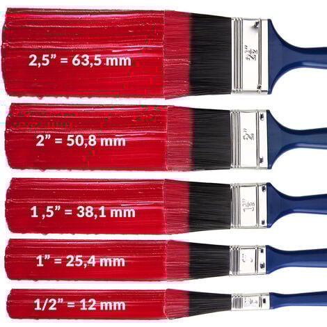 Set de 30 pinceaux bleu professionnels 5 tailles différentes peinture maison travaux divers intérieur extérieur zones vastes ou difficile d'accès