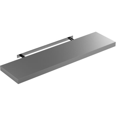 Casaria – Étagère murale flottante 90 cm en MDF – Charge maximale 15 kg – Installation simple avec support inclus – Rangement livres moderne gris