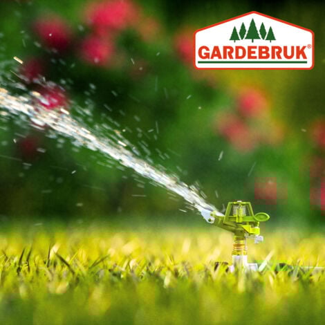 Arroseur Sprinkler irrigation arrosage Arroseur avec piquet Arrosage jusqu'à 24 m - 360 ° Arrosoir avec fiche femelle pour les systèmes habituelles