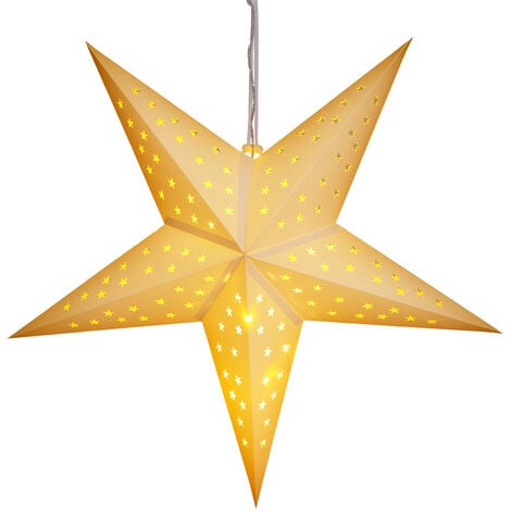 Figurine d'étoile de Noël à LED bois sombre DOKKA 