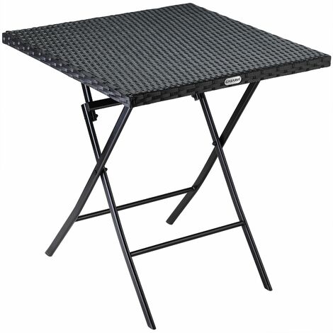 CASARIA® Table d'appoint pliante en bois d'acacia 70x70x73cm Table