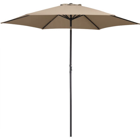 KINGSLEEVE® Parasol inclinable Ø 300cm Parasol en aluminium avec manivelle Protection UV50+ Pare-soleil jardin terrasse extérieur  Taupe