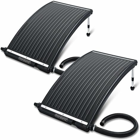 Panneau de chauffage solaire 112x55x14cm 10.000L/h réglable 32/38mm raccord PEHD 2x 110x69x14 cm