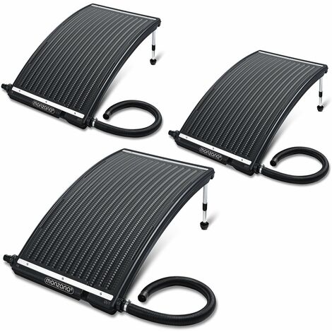 Panneau de chauffage solaire 112x55x14cm 10.000L/h réglable 32/38mm raccord PEHD 3x 110x69x14 cm